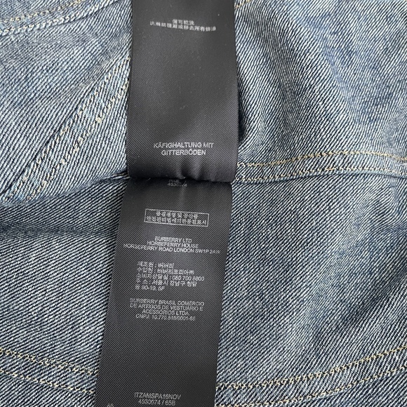 BURBERRY PRORSUM 2015 runway denim jacket ostrich feathers - Picture 6 of 13